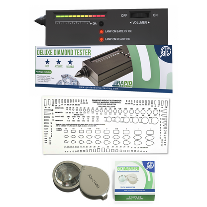 Gold, Silver, Platinum & Diamond Testing Kit JSP Acid & Digital Tester for Diamonds Moissanites and Gemtstones GTE