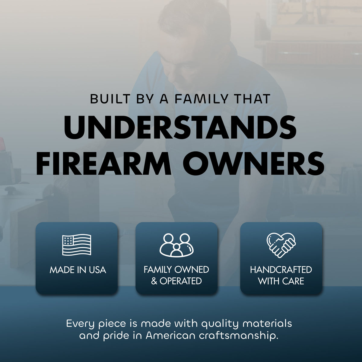 American Flag Patriot Hidden Gun Storage Secure Handgun Safe Concealment Furniture (Jacobean)