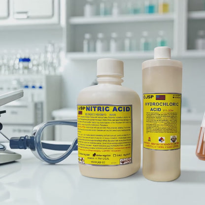 Kit For Making Aqua Regia Gold Refining JSP 32 oz. Nitric Acid 69.8% & 16 oz. Hydrochloric Acid 31%