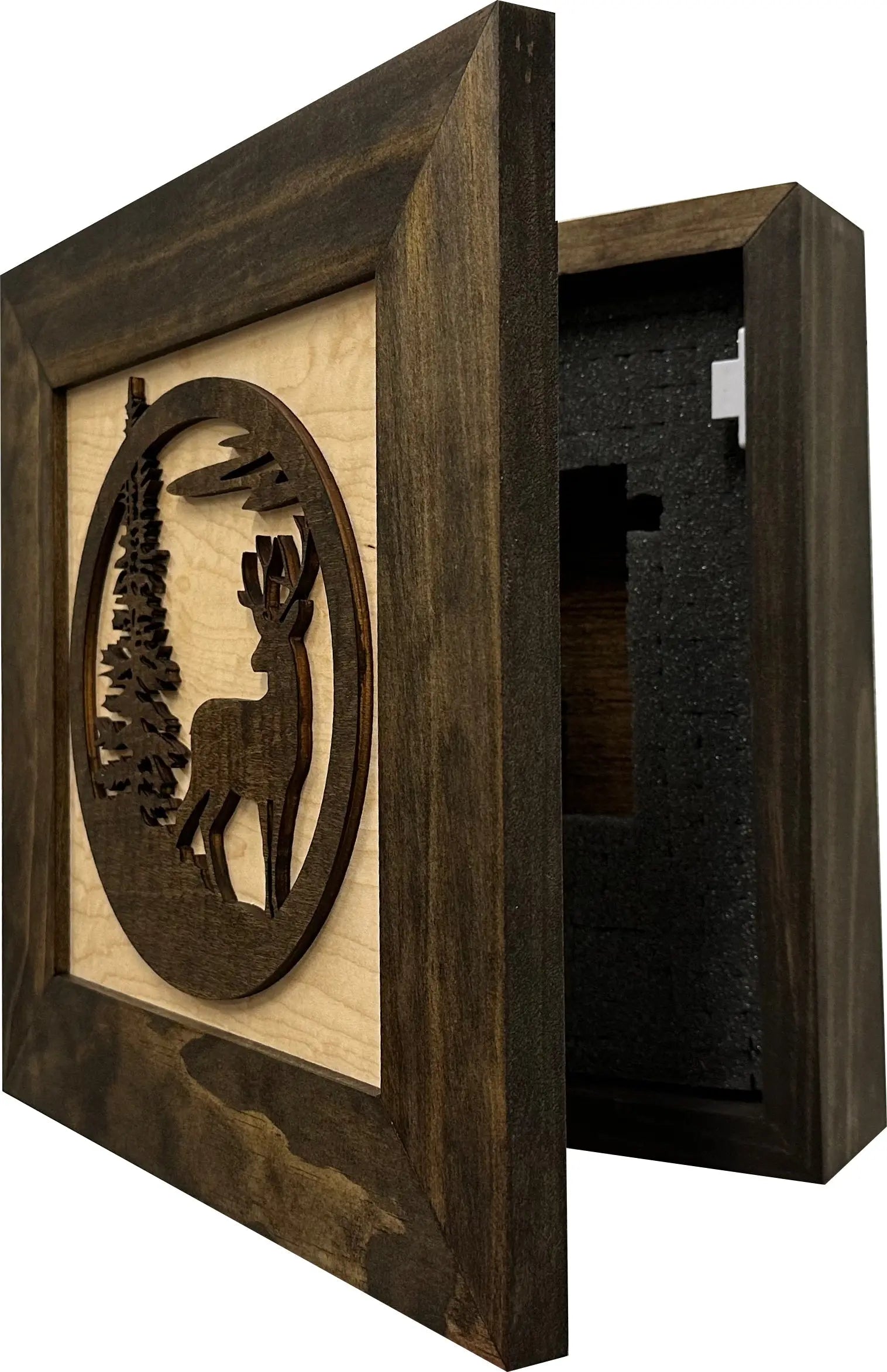 Buck In Nature Gun Safe Shelf - Gun Concealment Furniture - Hidden Gun Safe for Discrete Firearm Storage Bellewood Designs