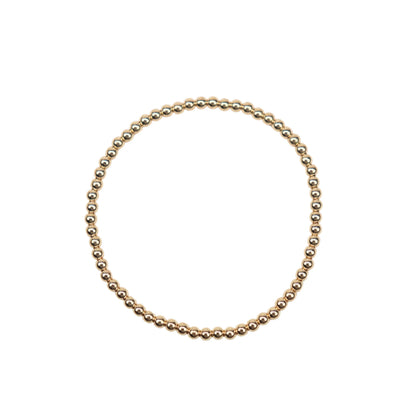 Stretchy Gold-Fill Beaded Bangle Bracelets, 14/20 Gold-Filled, 6.5" Diameter Pepetools