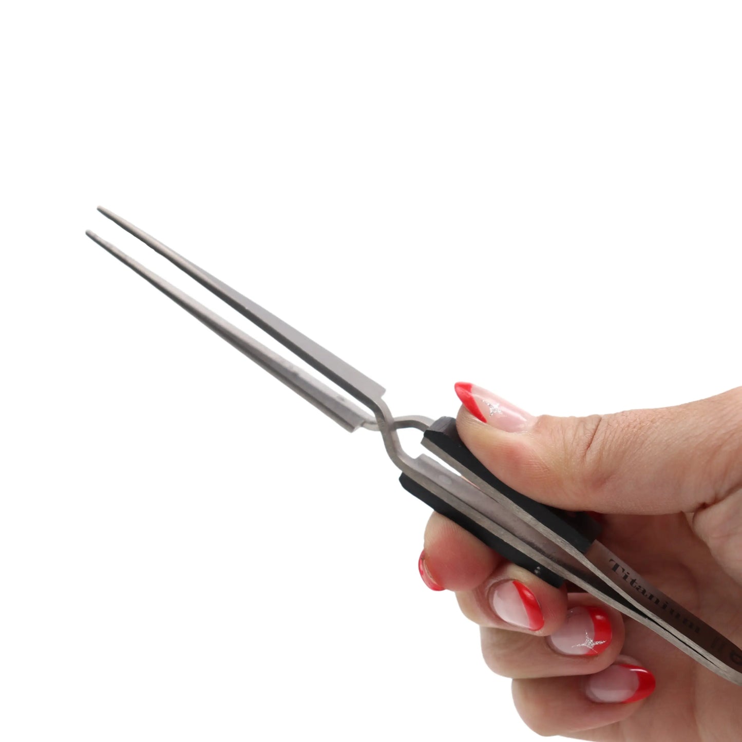 Titanium Tweezer, Cross Locking, Heavy Duty with Fine Point Pepetools