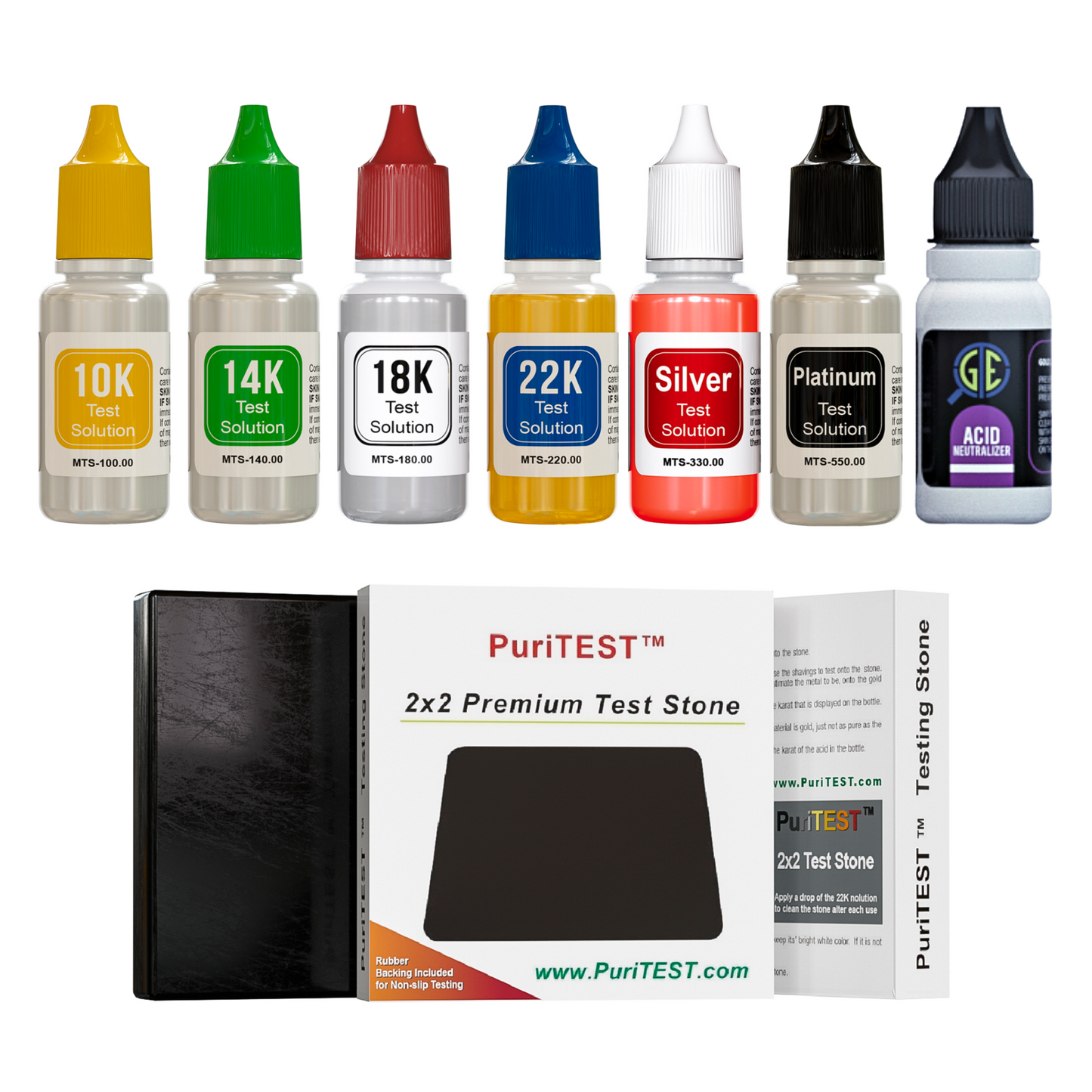 Gold Test Acid Kit 10K 14K 18K Silver With 2 X 2 Testing, 54% OFF