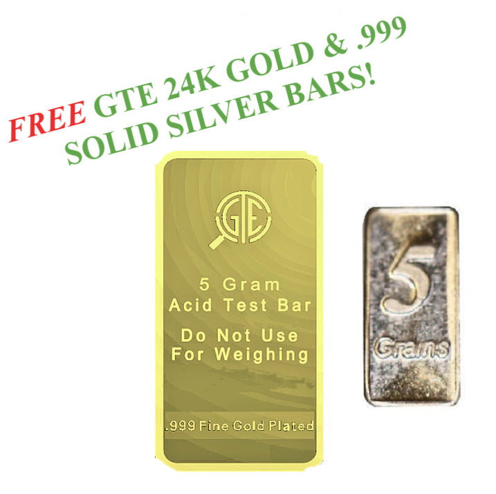 GTE Gold/Silver Test Acid Tester Kit 10K 14K .999 .925 Sterling Testing Stone Detect Precious Metals Oro
