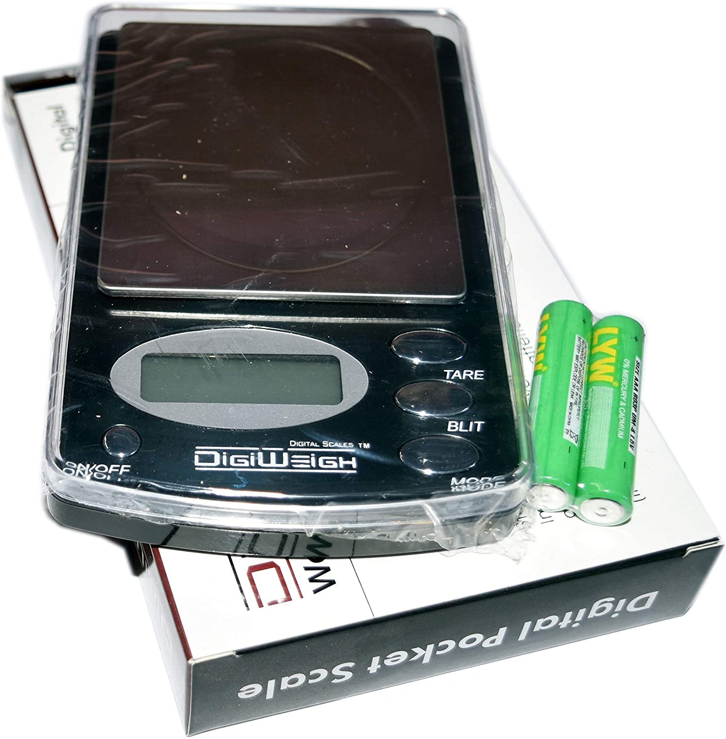 DigiWeigh DW-100AX Precision Digital Scale – 100g x 0.01g | Gram, Ounce, Carat, Grain Modes | Lab, Jewelry, Reloading, Gemstone Use
