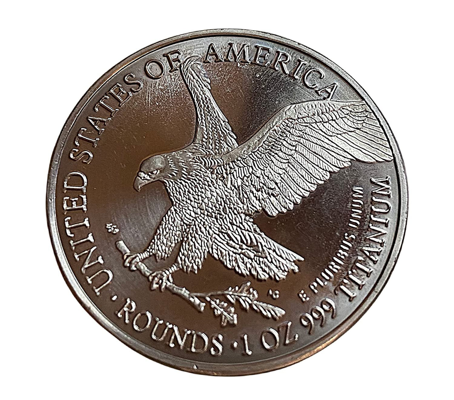 1 Ounce OZ 999 Fine Solid Titanium Precious Metal Liberty Eagle Coin Ingot Bullion Ti Element Chemistry Proof Mint Coin