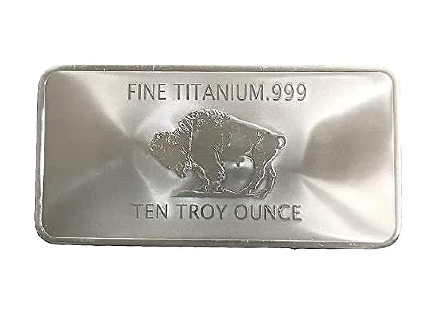 10 Ounce OZ 999 Fine Solid Titanium Precious Metal American Buffalo Ba ...