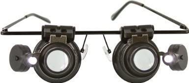 20X Loupe Double Lighted LED Magnifying Eye Glasses