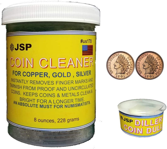 JSP Coin Brightener and Cleaner for Gold Silver Copper Nickel Bars Jewelry  MS70
