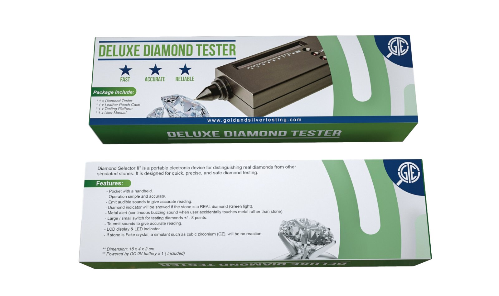 GTE Gold Silver Diamond Tester Selector Gemstone Jewelers Testing Kit