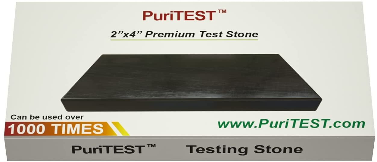 PuriTEST Gold & Silver Jewelry Test Acid Tester Kit 10k 14k .999 .925 Sterling Testing Stone Detect Precious Metals Oro