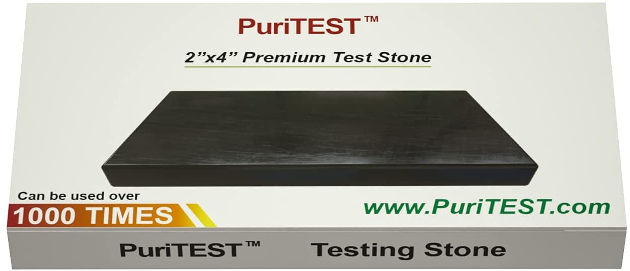 PuriTEST Gold & Silver Jewelry Test Acid Tester Kit 10k 14k .999 .925  Sterling Testing Stone Detect Precious Metals Oro