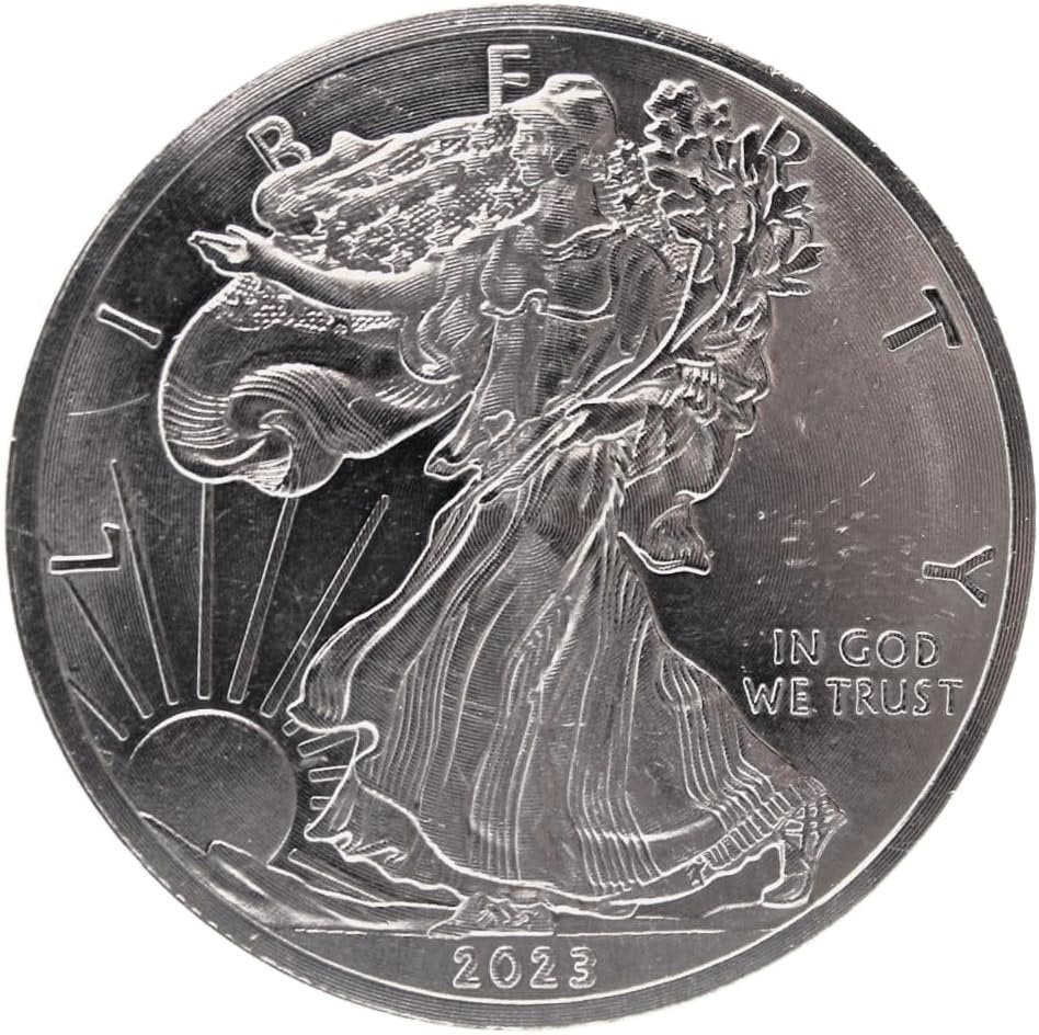 2023 1 Ounce OZ 999 Fine Solid USA American Liberty Eagle Coin Titanium Precious Metal Ingot Bullion Ti Element Chemistry Proof Mint Coin