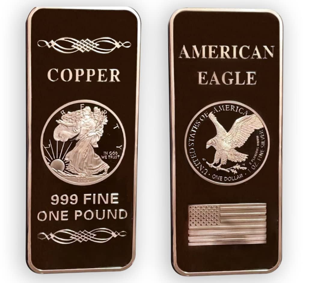 1 LB Troy Ounce/OZ .999 Pure American Metal Walking Liberty Eagle BAR –  GOLD TESTING EQUIPMENT