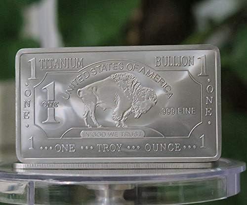 1 oz One Troy Ounce USA American Buffalo .999 Fine Titanium Bullion Bar Ti Element