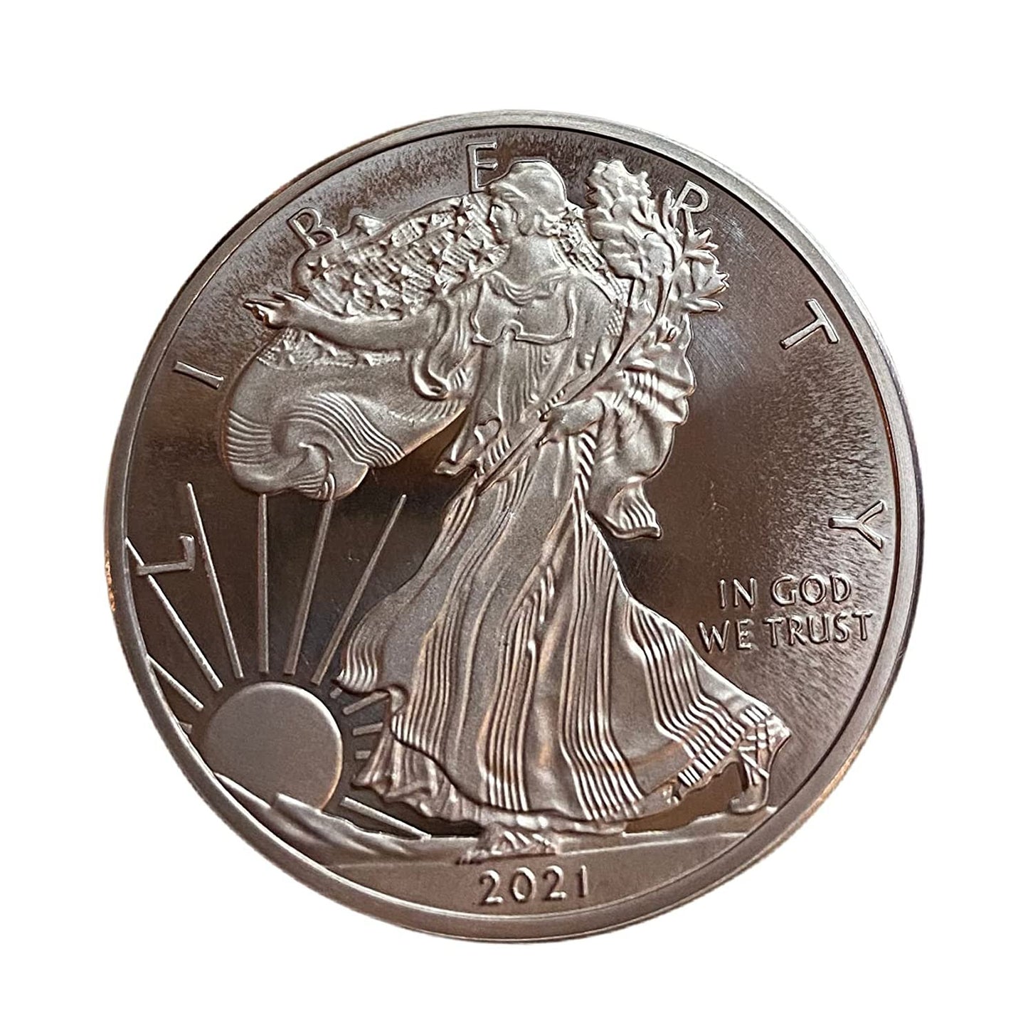 1 Ounce OZ 999 Fine Solid Titanium Precious Metal Liberty Eagle Coin Ingot Bullion Ti Element Chemistry Proof Mint Coin