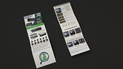 Instruction brochures showing gold, silver, and platinum palladium testing methods