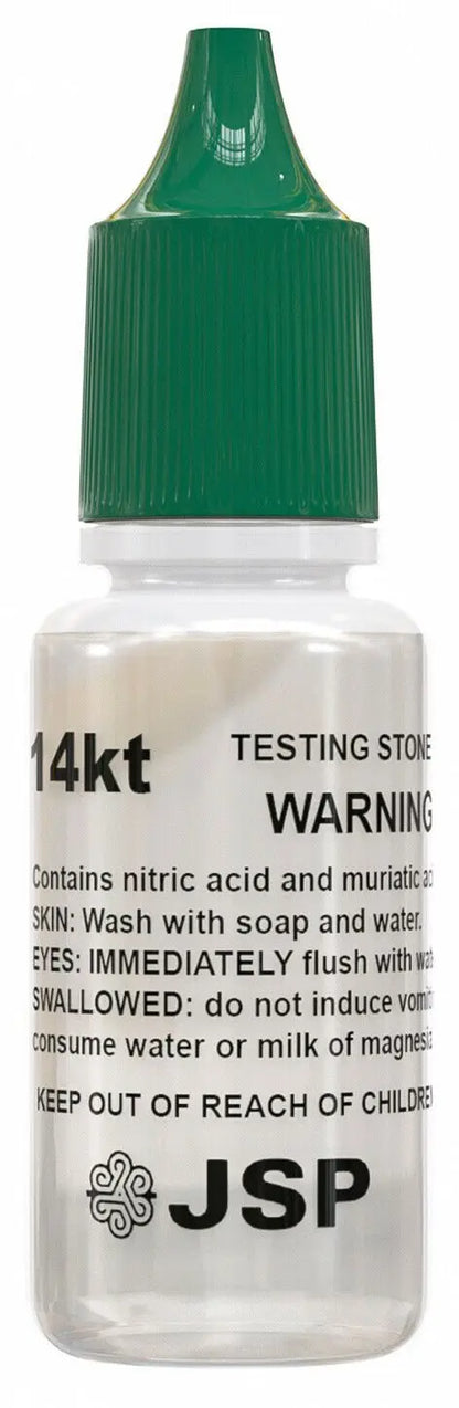 JSP 14K Yellow & White Gold Jewelry Test Testing Acid Solution Tester Bottle JSP