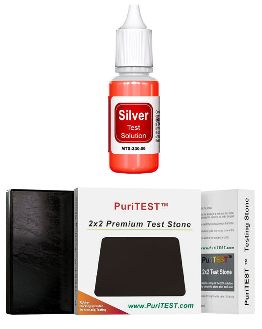 PuriTEST Silver Test Kit Jewelry Precious Metals Scrap Testing 999 Sterling bars