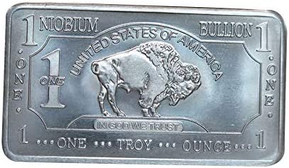 1 oz One Troy Ounce USA American Buffalo .999 Fine Niobium Bullion Bar Ingot Nb Element
