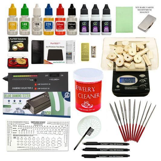 Tooltreaux Complete Testing Kit for Gold Silver Platinum Precious Metals  With Testing Stone, 7pc -  Finland