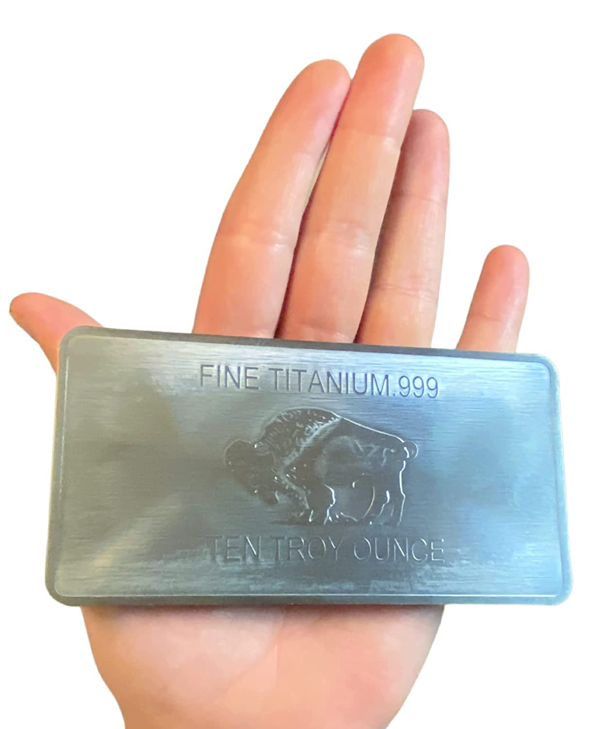 10 Ounce OZ 999 Fine Solid Titanium Precious Metal American Buffalo Bar Ingot Bullion Ti Element Chemistry Proof Mint Coin