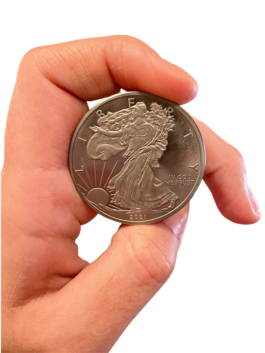 1 Ounce 2024 OZ 999 Fine Solid Titanium Precious Metal Liberty Eagle Coin Ingot Bullion Ti Element Chemistry Proof Mint Coin