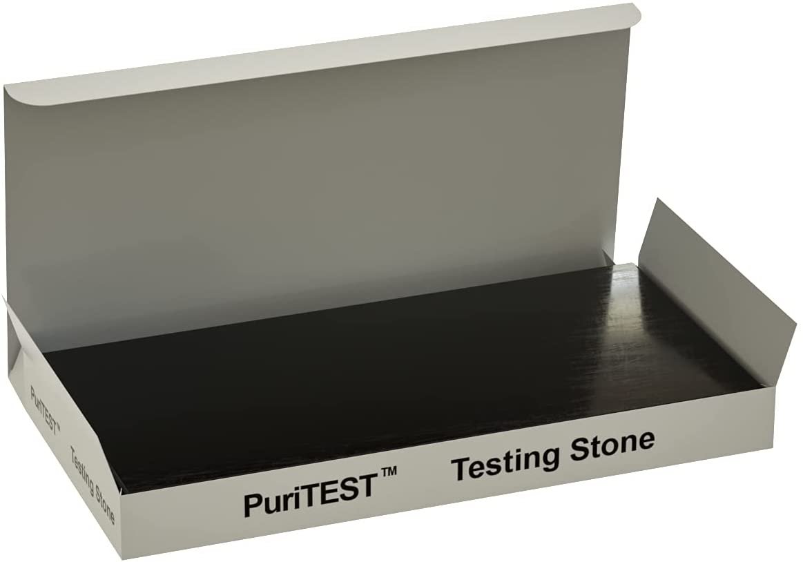 PuriTEST Gold & Silver Jewelry Test Acid Tester Kit 10k 14k .999 .925 Sterling Testing Stone Detect Precious Metals Oro