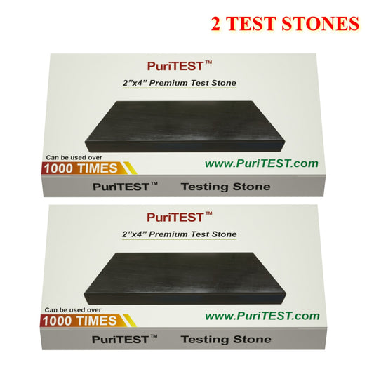2 PuriTEST 2''x4'' Scratch Stones Gold Silver Test Kit 10K 14K 18K 24K 999 Sterling Jewelry
