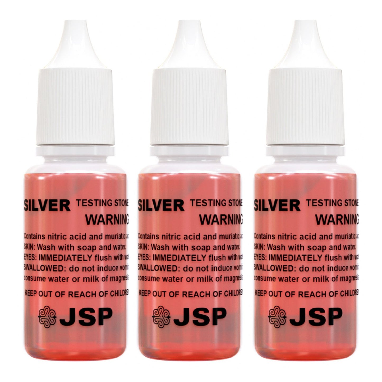3 Bottles Silver Test Acid Testing Sterling Jewelry Solution Metal Testing Kit