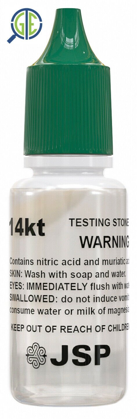 GOLD/SILVER Test Acid Tester Kit 14k 18k .999 .925 Sterling Testing Stone Detect