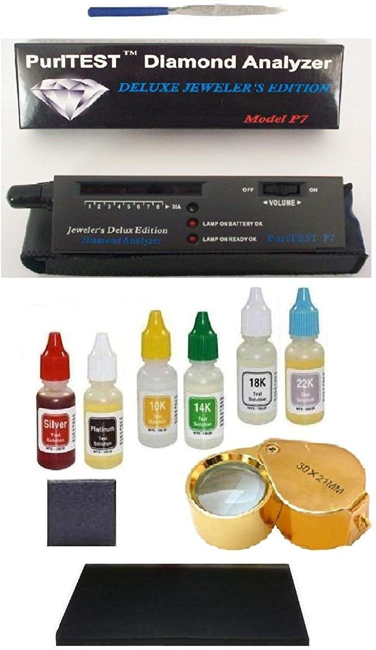 Pro Appraisal Kit & Scrap Jewelry Organizer Gold/Silver Tester, Diamond Testing Machine, Needle File