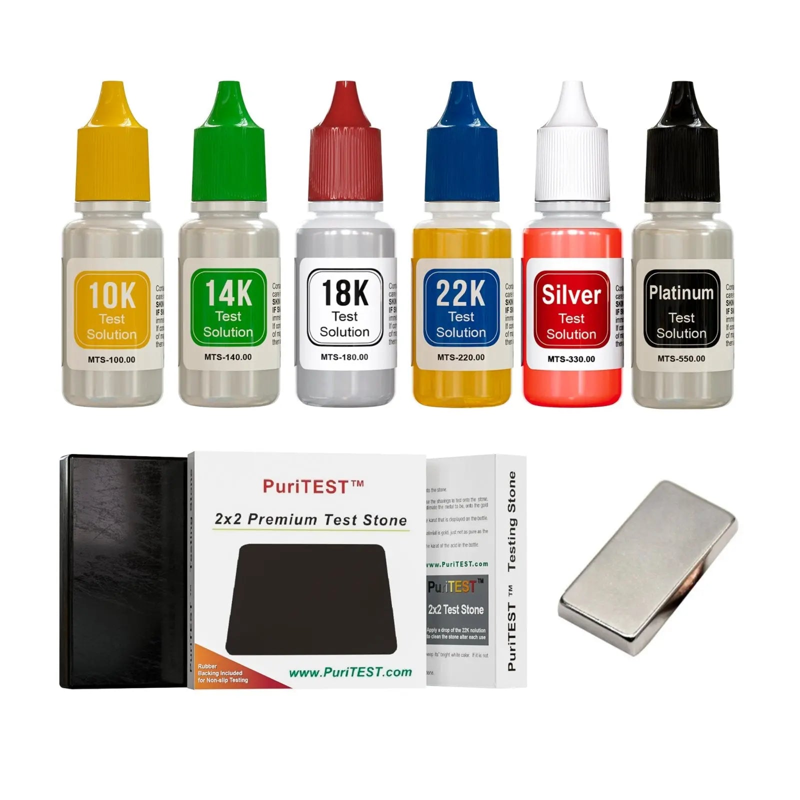 Testing Gold 14k Gold Silver Test Kit 10K 14K 18K 22K 24K 999 Platinum Jewelry with Rar ...